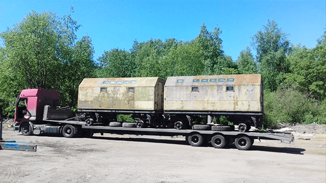 фото доставки вагончиков временного жилья по РФ